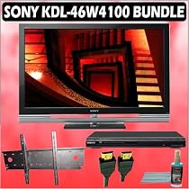 Sony Bravia W-Series KDL-46W4100 46-inch 1080P LCD HDTV + Sony DVD Player w/ Wall Mount Accessory Kit
