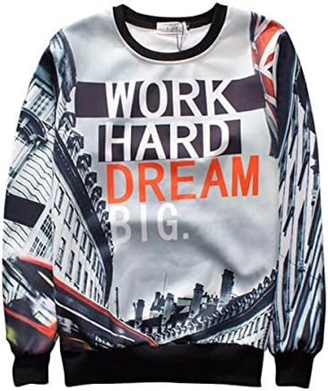 SWEET Women 3D Sweatshirt Letter Print Hoodie Funny Galaxy Harajuku Clothing XL