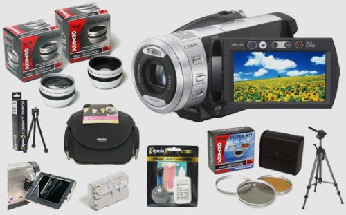 Sony HDR-SR1 AVC HD 30GB Hard-Disc Handycam Camcorder + Lenses + Filters + Pro Accessory Kit