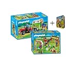 Playmobil Geländewagen 4189 und Springplatz 4185 und Minibuch