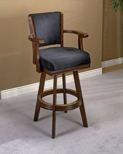 Classic Cherry Finish Swivel Game Counter Bar Stool