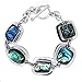 Sterling Silver Abalone Inlay Irregular-Shaped title=