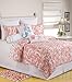C&F Home Cora Neckroll Embroidered Throw Pillow Neckroll Coral