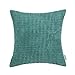 CaliTime Cozy Throw Pillow Cover Case for Couch Sofa Bed Comfortable Supersoft Corduroy Corn Striped Both Sides 18 X 18 Inches Teal