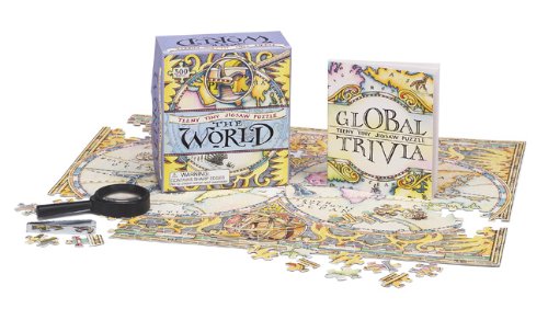 Teeny Tiny Jigsaw Puzzle: The World: Magnifying Glass Included!