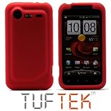 TUF TEK Bright Red Soft Silicone / Gel / Rubber Skin Cover Case for Verizon ....