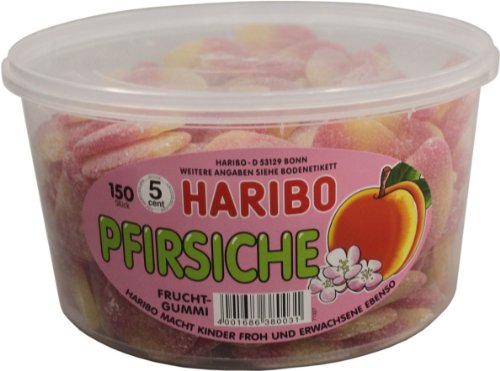Haribo Pfirsiche, 1er Pack (1 x 1,35kg Dose)