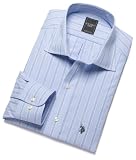 USPA Men's Blue Ground Stripe Shirt
