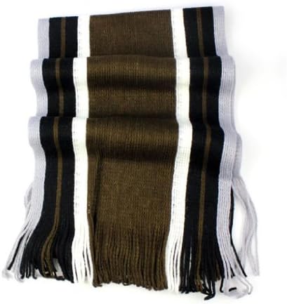 Sannysis 1PC Handsome Korean Casual Warm Stripe Cashmeres Knitting Man Leisure Scarf (Coffee)