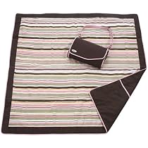 JJ Cole Essentials Blanket - Khaki/Pink