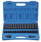 Grey Pneumatic Corp 1430MRD 1/2'' Drive Standard and Deep Length Metric Set - 30 Piece