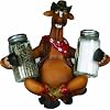 River's Edge Hand Painted Poly Resin Salt & Pepper Shaker Set with Horse Wears Design