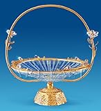 24k Gold Plated Crystal Fruit Plate Decorated with Swarovski Crystals