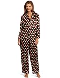 Dearfoams Womens Matte Satin Notch Collar Pajama Set