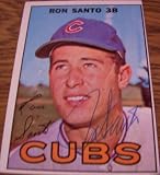 Ron Santo autographed Chicago Cubs 1967 Topps card