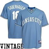 MLB Bret Saberhagen Kansas City Royals Adult Short Sleeve Synthetic Replica Jersey (Columbia, X-Large)