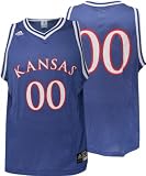 Kansas Jayhawks -No. 00- Blue Replica Basketball Jersey