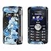 Image of Black with Blue Hawaiian Flower Snap on Hard Skin Cover Case for Lg Envy 3 Vx9200 + Belt Clip