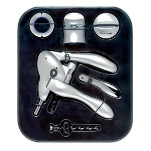 Metrokane Rabbit Wine Opener Tool Kit, Silver