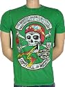 "Shiroi Neko" Designer T-Shirt - Motorcycle Skull in gr&uuml;n