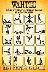 Partners Wanted Sex Positions Humor Poster Print