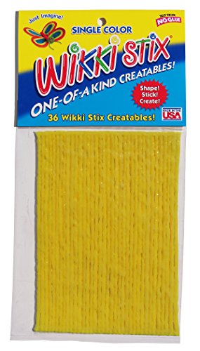 Wikki Stix WIKKI-831 6-Inch Molding and Sculpting Stick, Yellow, 36-Pack