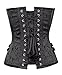 Charmian Women's Steampunk Gothic Brocade Spiral Steel Boned Corset with Buckles