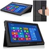 MoKo Slim Cover Case for Lenovo IdeaTab Lynx K3 / K3011 11.6 inch Windows 8 Tablet, BLACK (with Smart Cover Auto Wake/Sleep)