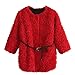 Richie House Little Girls' Retro Shag Jacket with Leatherette Belt RH0797