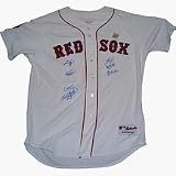 Terry Francona Boston Red Sox Autographed 7 Signature Authentic MLB Baseball Jersey with 2004 and