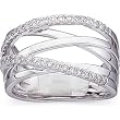 14K White Gold Diamond Ring - 0.33 Ct.