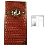 Interlocking Horse Shoe Tooled Leather Wallet -Checkbook Cover by Trenditions; AJ's Western Wear