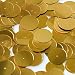 Round Flat Sequin 20mm Center Hole Brassy Orange Gold Metallic. Couture Paillettes. Made in USA