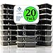 Choice Prep 2 Compartment Containers - 20 Pack