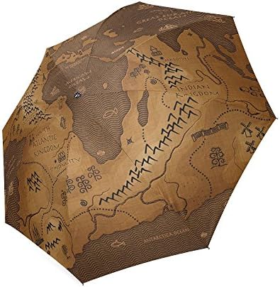 Old Maps Of The World Folding Rain Umbrella/Parasol/Sun Umbrella