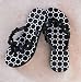 Black Ring Around the Flower Flip Flops