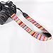 Eggsnow Camera Strap Universal Shoulder Neck Strap Vintage Anti-Slip Belt for All SLR/DSLR Camera (Nikon Canon Sony Pentax etc)-Multi Red