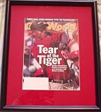 Tiger Woods autographed 1997 Golf World magazine cover matted & framed
