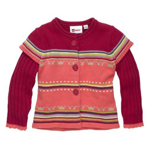 Lego Wear M&auml;dchen Strickjacke  12826 KERI 701 - CARDIGAN (KNIT), Gr. 86, Rot (BURNT RED) Preisvergleich