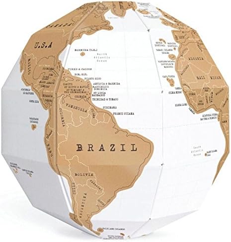 1 Piece Globe 3D DIY Creative Vertical World Map Deluxe Scratch Map Travel Gift 21.5x29.5x3CM