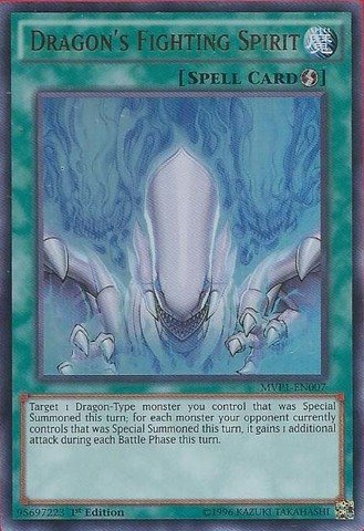 Yu-Gi-Oh! - Dragon's Fighting Spirit (MVP1-EN007) - The Dark Side of Dimensions Movie Pack - 1st Edition - Ultra Rare