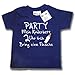 Dirty Fingers  Party Mein Kinderbett 2 Uhr früh Bring eine Flasche! - Baby & Kleinkind T-shirt, 6-12 monaten, Dunkel blau