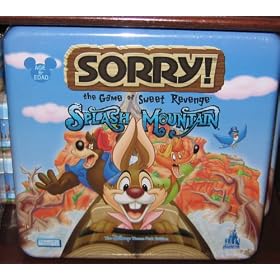 SORRY! Disney's Splash Mountain Theme Park Edition in Collectible Tin by Parker Brothers
