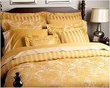 Review Amazon PIZ-MED-DV-FQ-GOLD / Pinzon Medallion Egyptian Cotton Jacquard Full/Queen Duvet Cover, Gold