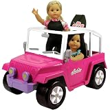 Doll Car, 4x4 Doll Beach Cruiser for 18 Inch Dolls Like American Girl, Fits Two 18" Dolls. Dolls and Doll Clothes and Doll Boogie Board Not Included