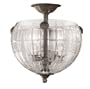 World Imports Lighting 53-06 Crystal Elegance 3-Light Glass Fixture, Flemish