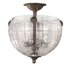 World Imports Lighting 53-06 Crystal Elegance 3-Light Glass Fixture, Flemish by World Imports