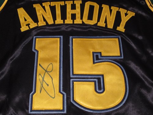 CARMELO ANTHONY SIGNED AUTOGRAPHED JERSEY DENVER NUGGETS