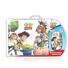 Disney Toy Story - optische Maus mit Mousepad - SET - USB 2.0 - 1000 DPI - Extrer rutschfesterGummir�cken - Genaueres und schnelleres Arbeiten - Sch�tzt Mouse und Schreibtischoberfl�che - antistatische und rutschfreie Oberfl�che - Tolle Geschenkidee!!!
