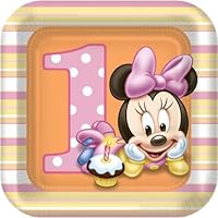 Hallmark Minnie's 1st Birthday Dessert Plates - 8 ct